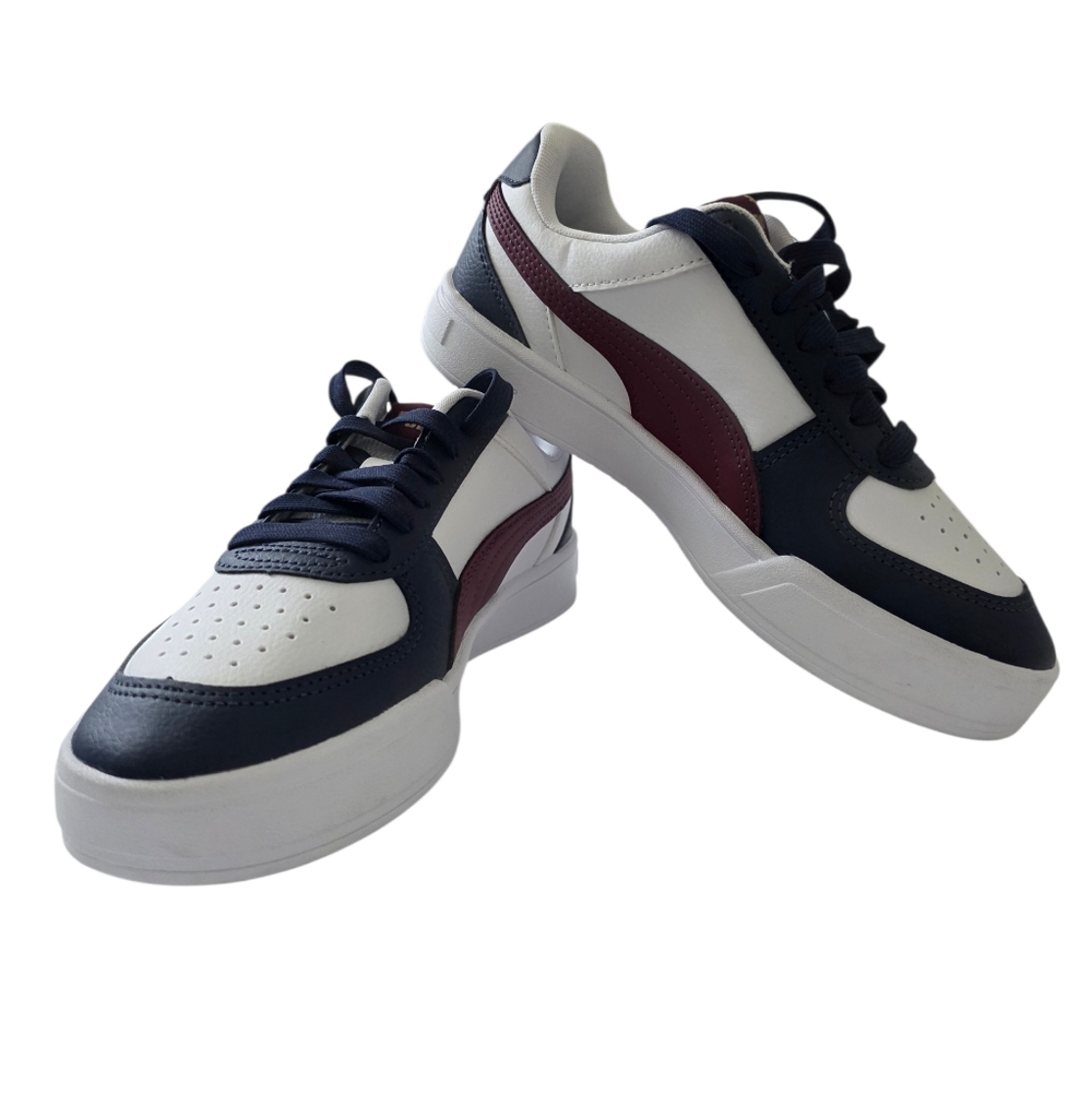 Puma Caven 2.0 Kids Sneakers White Blue Red 396316-51 Size 4.5